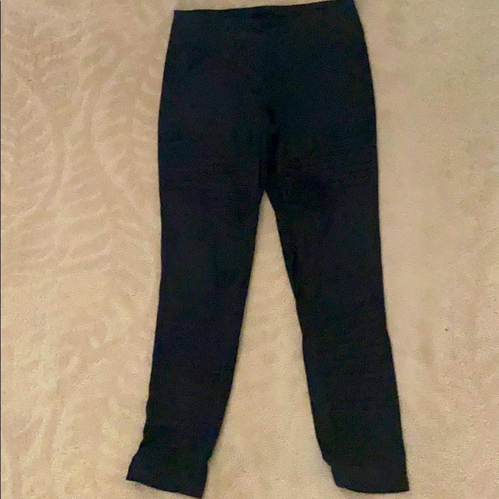 Faux suede leggings.